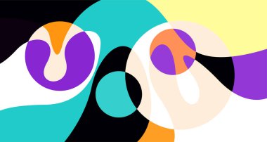 Soyut sıvı şekil. Sıvı geometrik tasarım. Geometrik çizgiler, noktalar, batik Endonezya desenli izole eğimli dalgalar. Vektör illüstrasyon tasarımı.