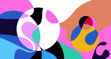 Soyut sıvı şekil. Sıvı geometrik tasarım. Geometrik çizgiler, noktalar, batik Endonezya desenli izole eğimli dalgalar. Vektör illüstrasyon tasarımı.