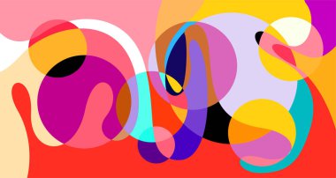 Vektör renkli soyut psikedelik sıvı ve sıvı arkaplan deseni