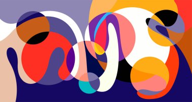 Vektör renkli soyut psikedelik sıvı ve sıvı arkaplan deseni