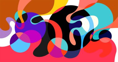 Vektör renkli soyut psikedelik sıvı ve sıvı arkaplan deseni