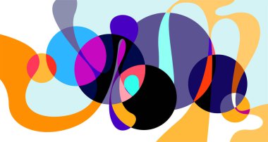 Vektör renkli soyut psikedelik sıvı ve sıvı arkaplan deseni