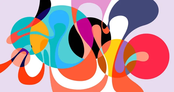 色彩斑斓的抽象迷幻液体和流体背景图案 — 图库矢量图片