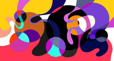 Vektör renkli soyut psikedelik sıvı ve sıvı arkaplan deseni