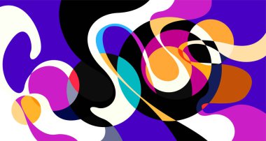 Vektör renkli soyut psikedelik sıvı ve sıvı arkaplan deseni