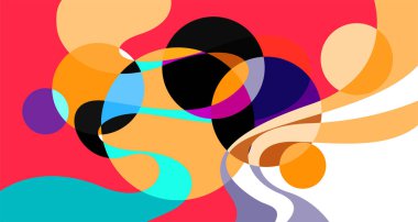 Vektör renkli soyut psikedelik sıvı ve sıvı arkaplan deseni