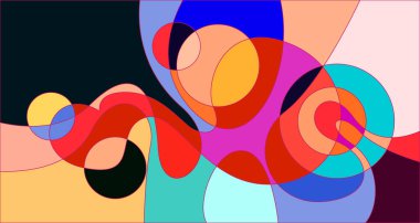 Vektör renkli soyut psikedelik sıvı ve akışkan arka plan tasarımı