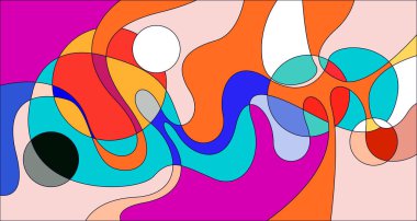 Vektör renkli soyut psikedelik sıvı ve akışkan arka plan tasarımı