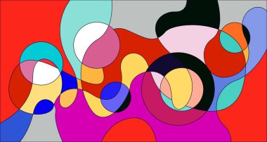 Vektör renkli soyut psikedelik sıvı ve akışkan arka plan tasarımı