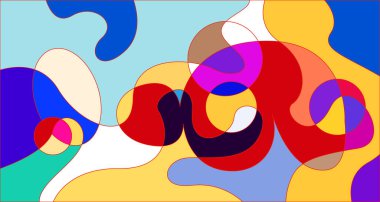 Vektör renkli soyut psikedelik sıvı ve akışkan arka plan tasarımı