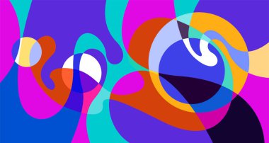 Vektör renkli soyut psikedelik sıvı ve akışkan arka plan tasarımı