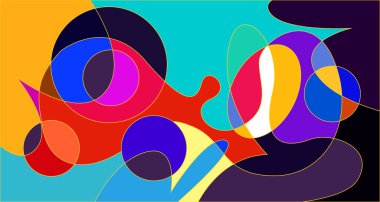 Vektör renkli soyut psikedelik sıvı ve akışkan arka plan tasarımı