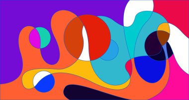 Vektör renkli soyut psikedelik sıvı ve akışkan arka plan tasarımı