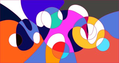 Vektör renkli soyut psikedelik sıvı ve akışkan arka plan tasarımı