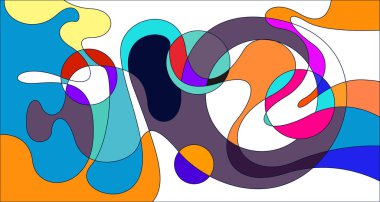 Vektör renkli soyut psikedelik sıvı ve akışkan arka plan tasarımı