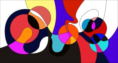 Vektör renkli soyut psikedelik sıvı ve akışkan arka plan tasarımı