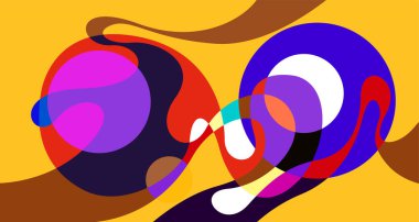 Vektör renkli soyut psikedelik sıvı ve akışkan arka plan tasarımı