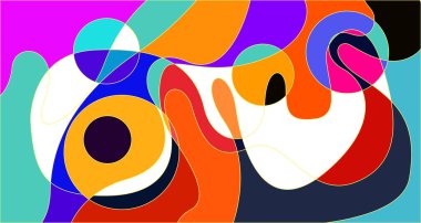 Vektör renkli soyut psikedelik sıvı ve akışkan arka plan tasarımı