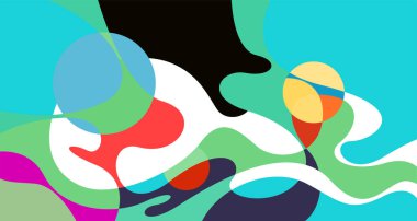 Vektör renkli soyut psikedelik sıvı ve akışkan arka plan tasarımı