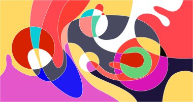 Vektör renkli soyut psikedelik sıvı ve akışkan arka plan tasarımı