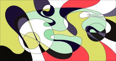 Vektör renkli soyut psikedelik sıvı ve akışkan arka plan tasarımı