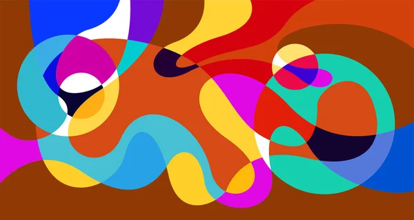 ベクトルカラフルな抽象的なサイケデリック液体と流体の背景パターンデザイン — ストックベクタ