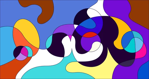 Vecteur Coloré Abstrait Psychédélique Liquide Fluide Motif Fond — Image vectorielle