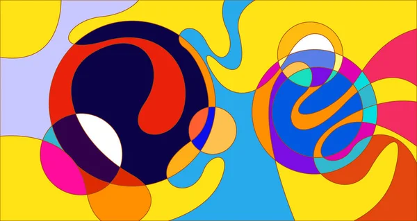彩色抽象迷幻液体和流体背景图案的矢量设计 — 图库矢量图片