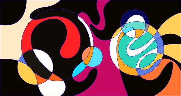 彩色抽象迷幻液体和流体背景图案的矢量设计 — 图库矢量图片