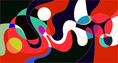 Vektör renkli soyut psikedelik sıvı ve akışkan arka plan tasarımı