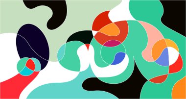 Vektör renkli soyut psikedelik sıvı ve akışkan arka plan tasarımı