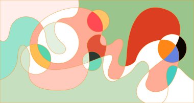 Vektör renkli soyut psikedelik sıvı ve akışkan arka plan tasarımı