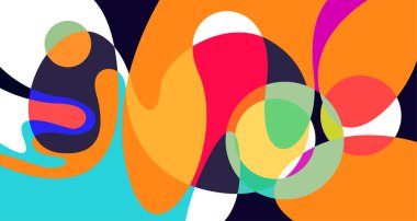 Vektör renkli soyut psikedelik sıvı ve akışkan arka plan tasarımı