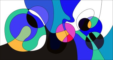 Vektör renkli soyut psikedelik sıvı ve akışkan arka plan tasarımı