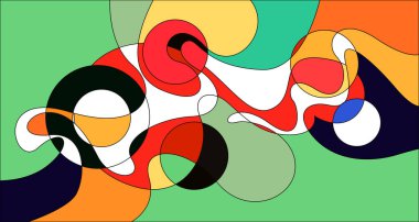 Vektör renkli soyut psikedelik sıvı ve akışkan arka plan tasarımı