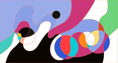 Vektör renkli soyut psikedelik sıvı ve akışkan arka plan tasarımı