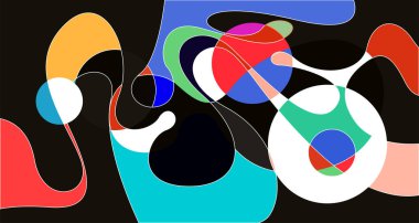 Vektör renkli soyut psikedelik sıvı ve akışkan arka plan tasarımı