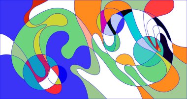 Vektör renkli soyut psikedelik sıvı ve akışkan arka plan tasarımı