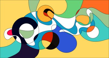 Vektör renkli soyut psikedelik sıvı ve akışkan arka plan tasarımı