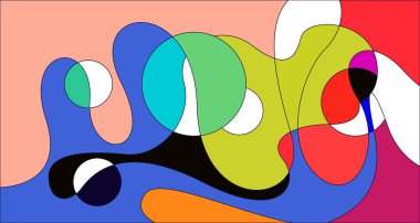 Vektör renkli soyut psikedelik sıvı ve akışkan arka plan tasarımı