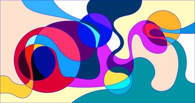 Vektör renkli soyut psikedelik sıvı ve akışkan arka plan tasarımı