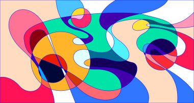 Vektör renkli soyut psikedelik sıvı ve akışkan arka plan tasarımı