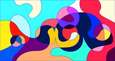 Vektör renkli soyut psikedelik sıvı ve akışkan arka plan tasarımı