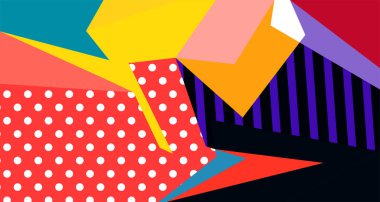 Soyut sıvı şekil. Dinamik ve geometrik tasarım. Geometrik çizgiler, noktalar, batik Endonezya desenli izole eğimli dalgalar. Vektör illüstrasyon tasarımı