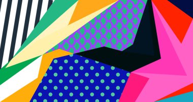 Soyut sıvı şekil. Dinamik ve geometrik tasarım. Geometrik çizgiler, noktalar, batik Endonezya desenli izole eğimli dalgalar. Vektör illüstrasyon tasarımı