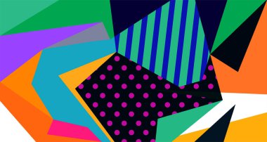 Soyut sıvı şekil. Dinamik ve geometrik tasarım. Geometrik çizgiler, noktalar, batik Endonezya desenli izole eğimli dalgalar. Vektör illüstrasyon tasarımı