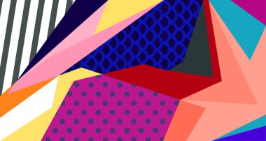 Soyut sıvı şekil. Dinamik ve geometrik tasarım. Geometrik çizgiler, noktalar, batik Endonezya desenli izole eğimli dalgalar. Vektör illüstrasyon tasarımı