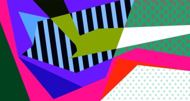 Soyut sıvı şekil. Dinamik ve geometrik tasarım. Geometrik çizgiler, noktalar, batik Endonezya desenli izole eğimli dalgalar. Vektör illüstrasyon tasarımı