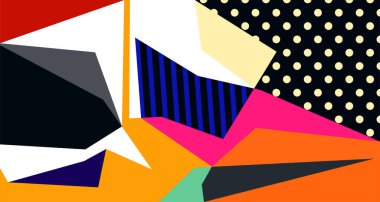 Soyut sıvı şekil. Dinamik ve geometrik tasarım. Geometrik çizgiler, noktalar, batik Endonezya desenli izole eğimli dalgalar. Vektör illüstrasyon tasarımı