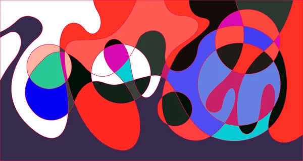 Vector Kleurrijke Abstracte Psychedelische Vloeistof Vloeistof Achtergrond Patroon Ontwerp — Stockvector